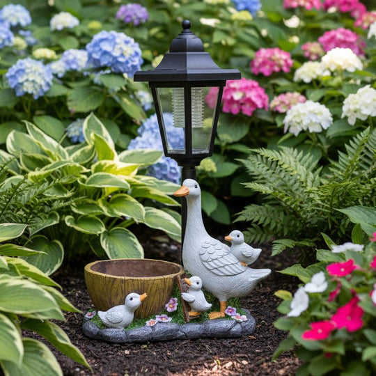 Rață Decorativă Solară pentru Grădină cu Iluminare Blândă 1