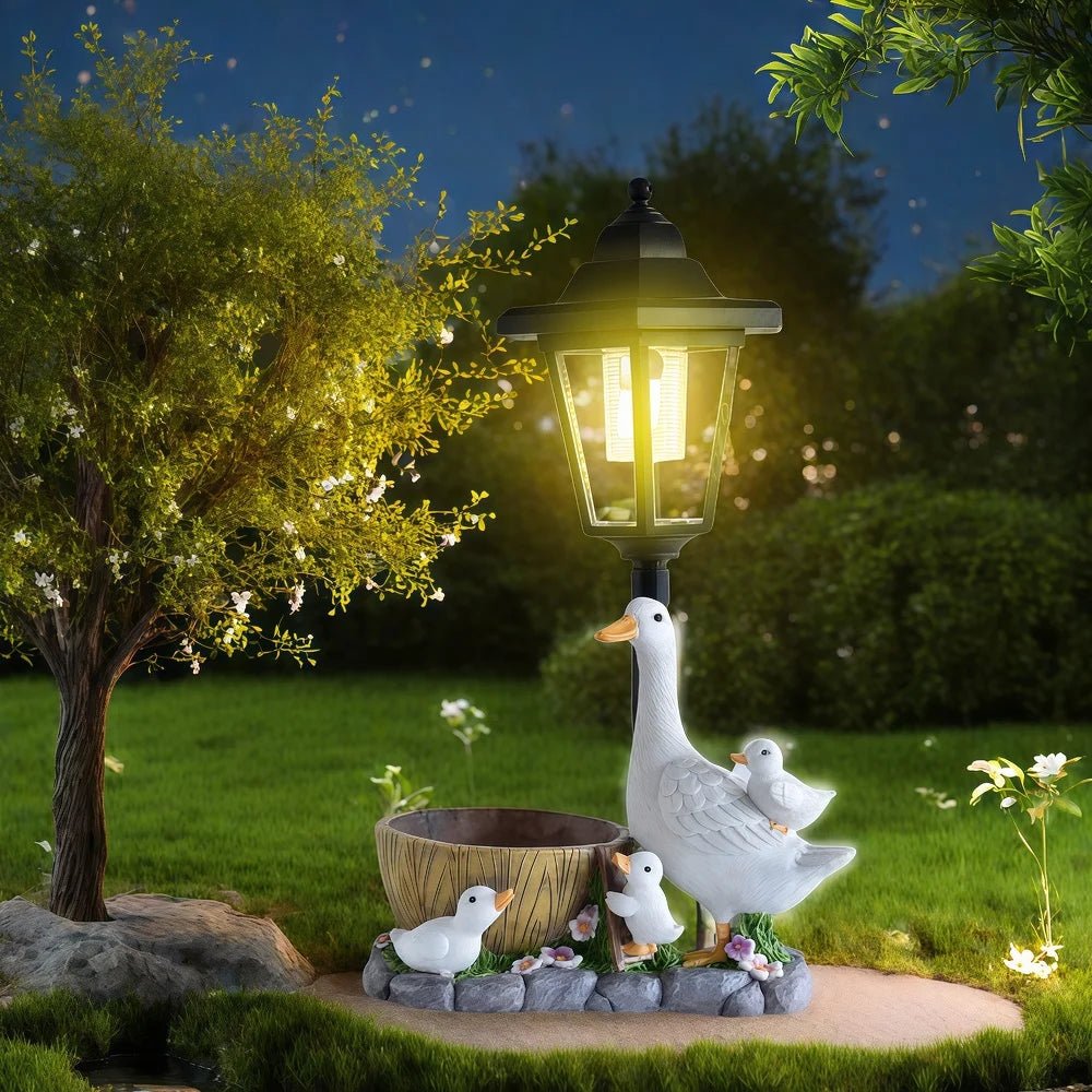 Rață Decorativă Solară pentru Grădină cu Iluminare Blândă 2