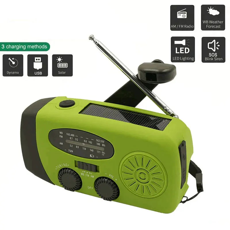 Radio de Urgență Solar pentru Camping cu Lanternă LED 0