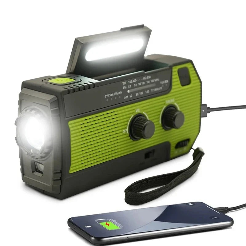 Radio de Urgență Solar pentru Camping cu Lanternă LED 10