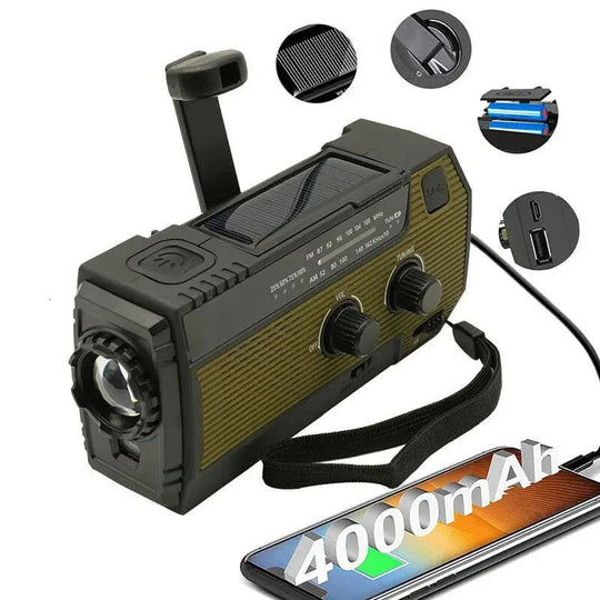 Radio de Urgență Solar pentru Camping cu Lanternă LED 13