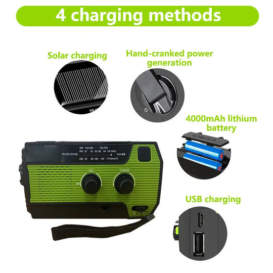 Radio de Urgență Solar pentru Camping cu Lanternă LED 8