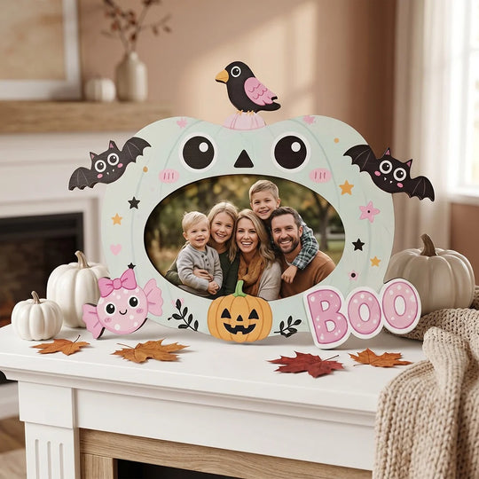 Ramă Foto Decorativă Halloween cu Design Dovleac Tematic 3