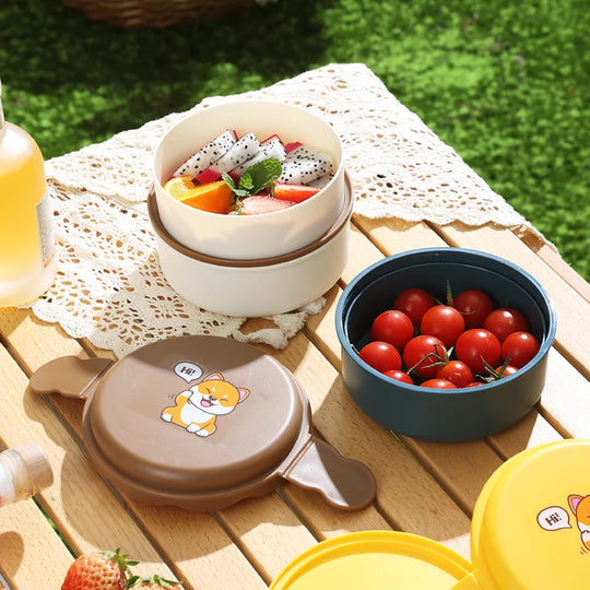 Recipient Bento pentru depozitarea alimentelor cu design tematic de desene animate 2