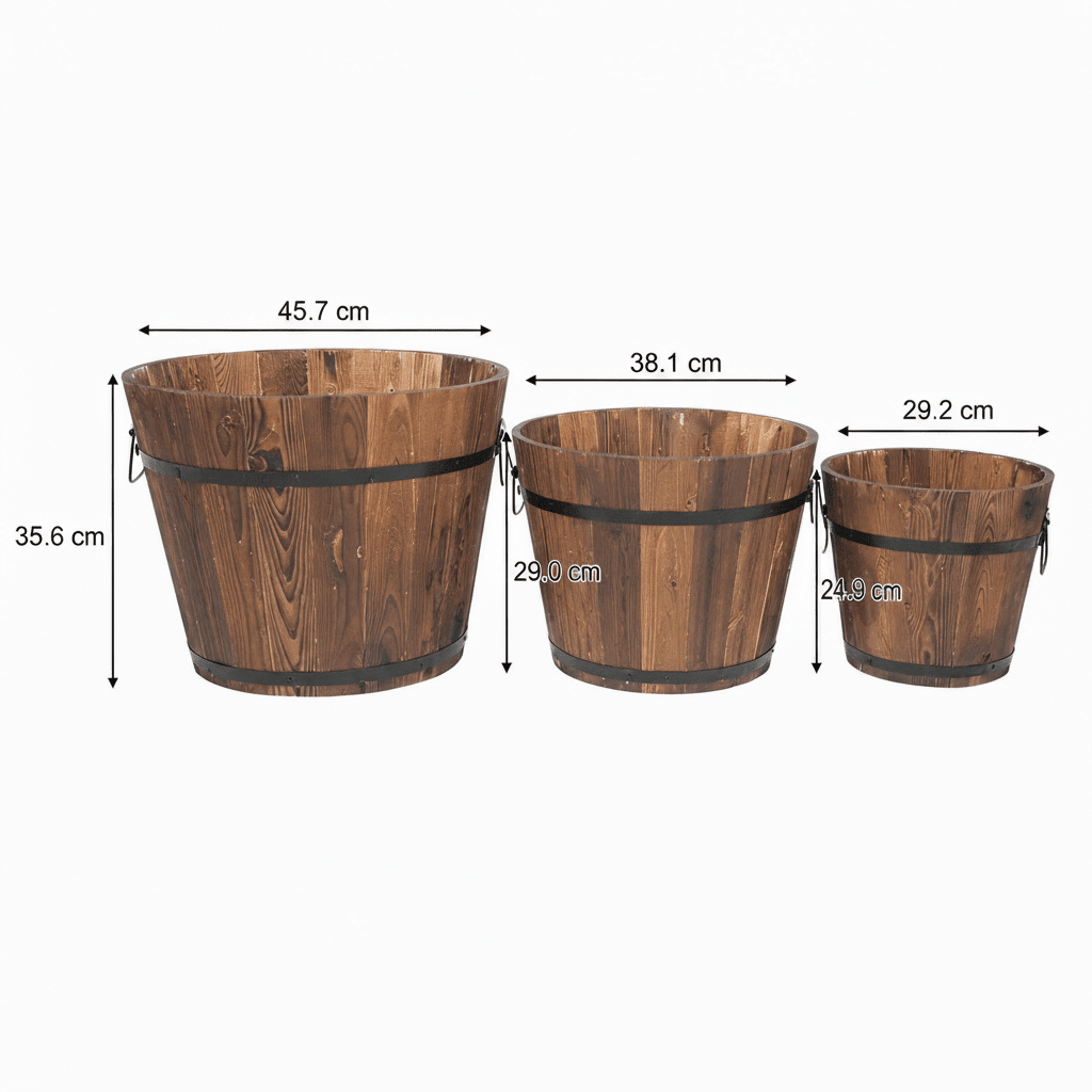 Recipiente Din Lemn Pentru Plante Interior Și Exterior Decorativ 4