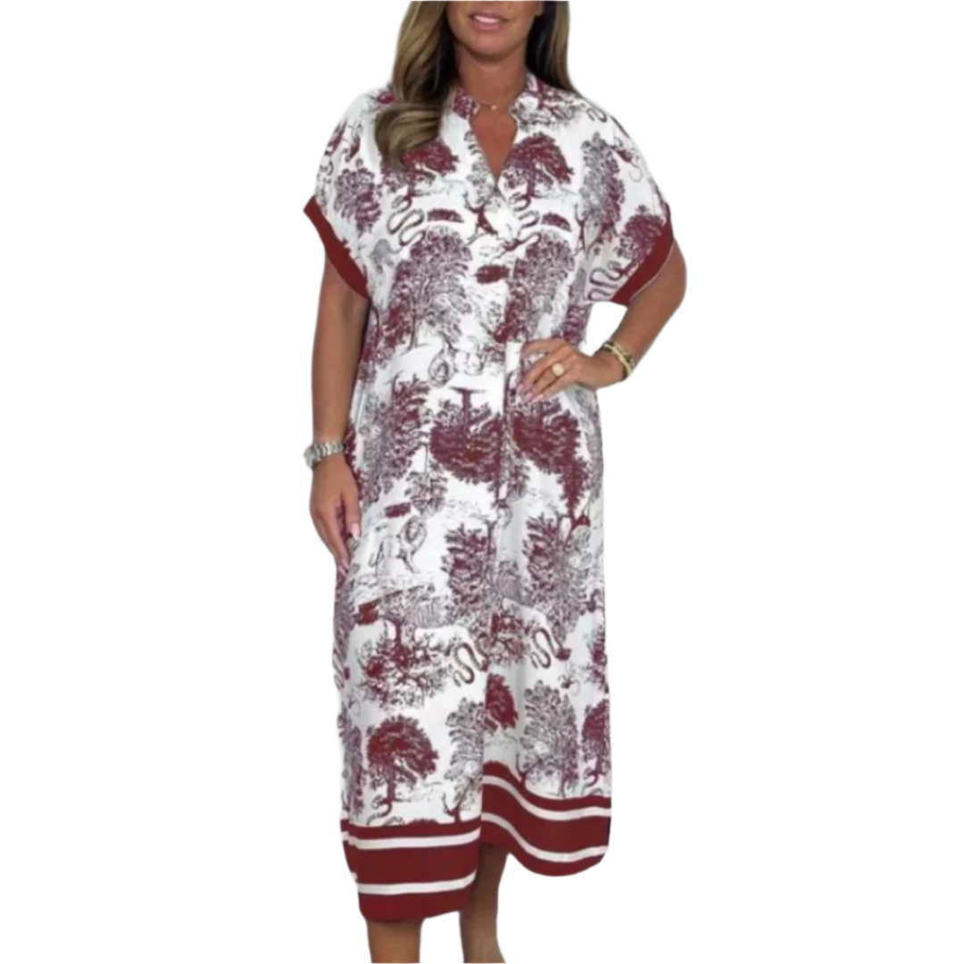 Robe Décontractée Imprimée Femme en Tissu Léger 0
