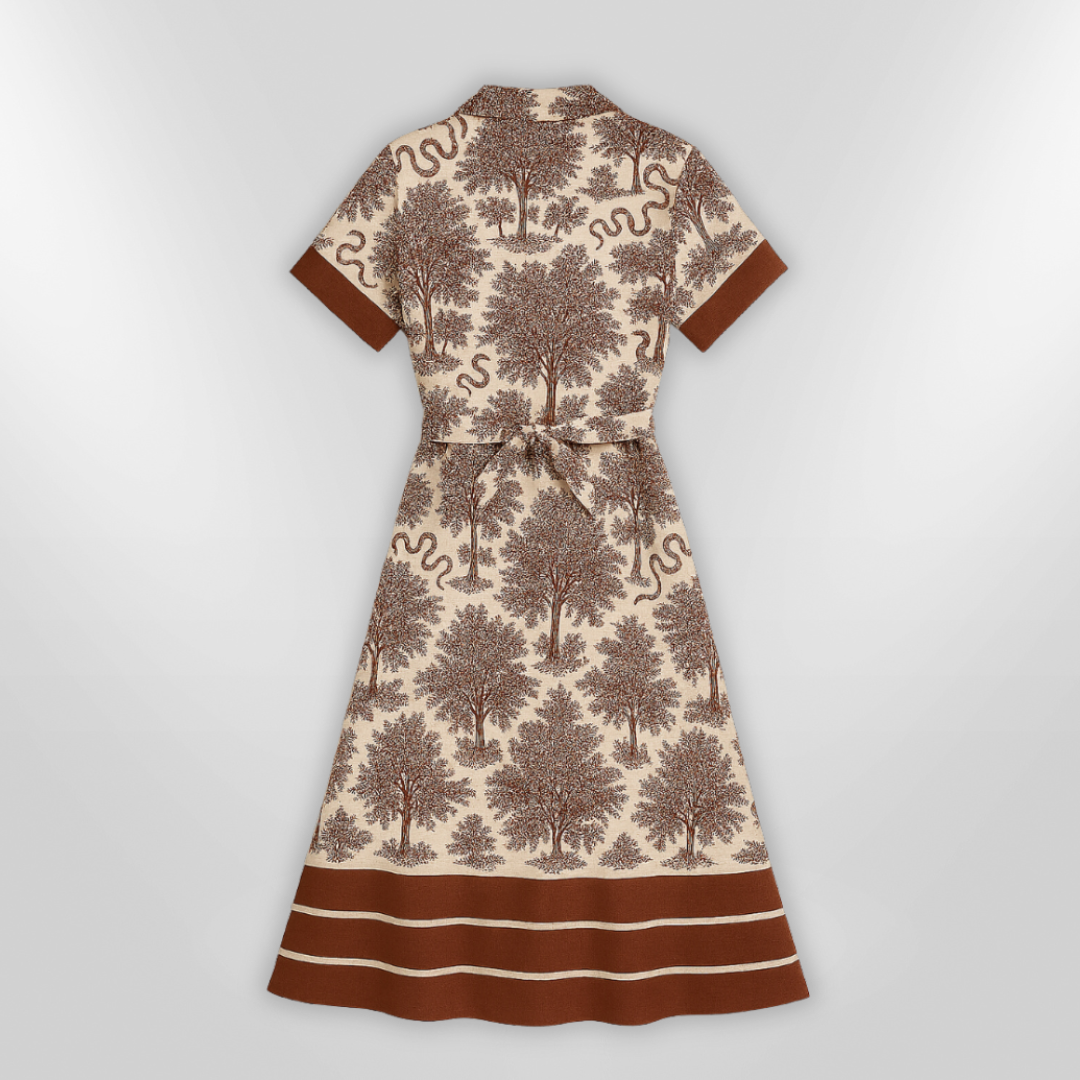 Robe Décontractée Imprimée Femme en Tissu Léger 4