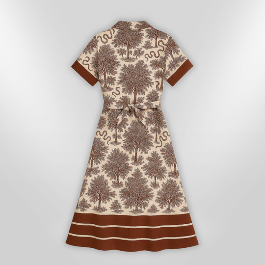 Robe Décontractée Imprimée Femme en Tissu Léger 4