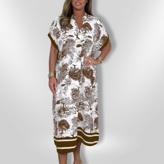 Robe Décontractée Imprimée Femme en Tissu Léger 6