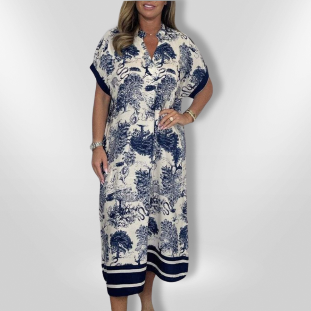 Robe Décontractée Imprimée Femme en Tissu Léger 7