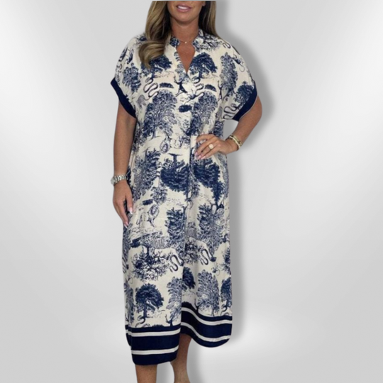 Robe Décontractée Imprimée Femme en Tissu Léger 7