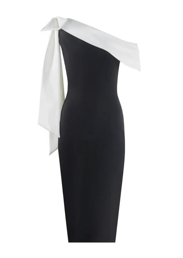 Robe Élégante Femme à Une Épaule en Tissu Bandage 0