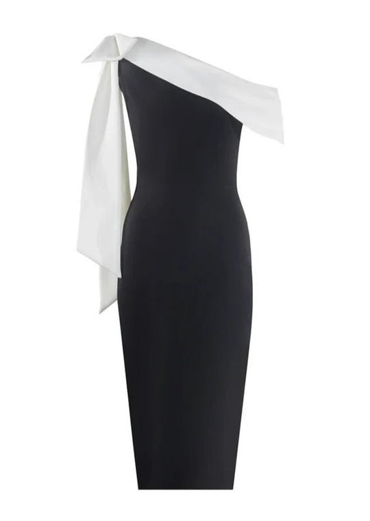 Robe Élégante Femme à Une Épaule en Tissu Bandage 0