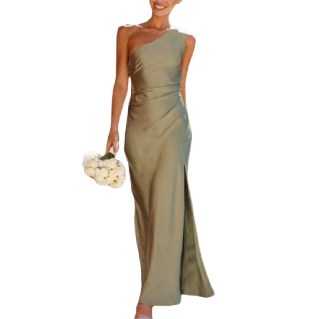 Robe Femme Asymétrique Élégante en Tissu Léger pour Soirée 0