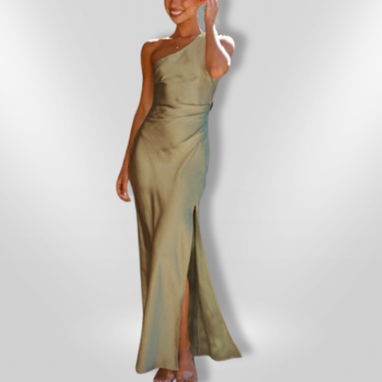 Robe Femme Asymétrique Élégante en Tissu Léger pour Soirée 3