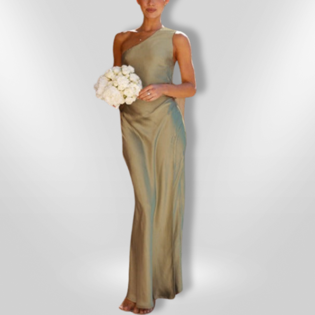 Robe Femme Asymétrique Élégante en Tissu Léger pour Soirée 4
