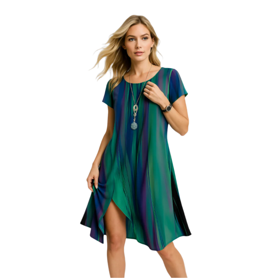 Robe Longue Femme Fluide Élégante en Tissu Léger 0