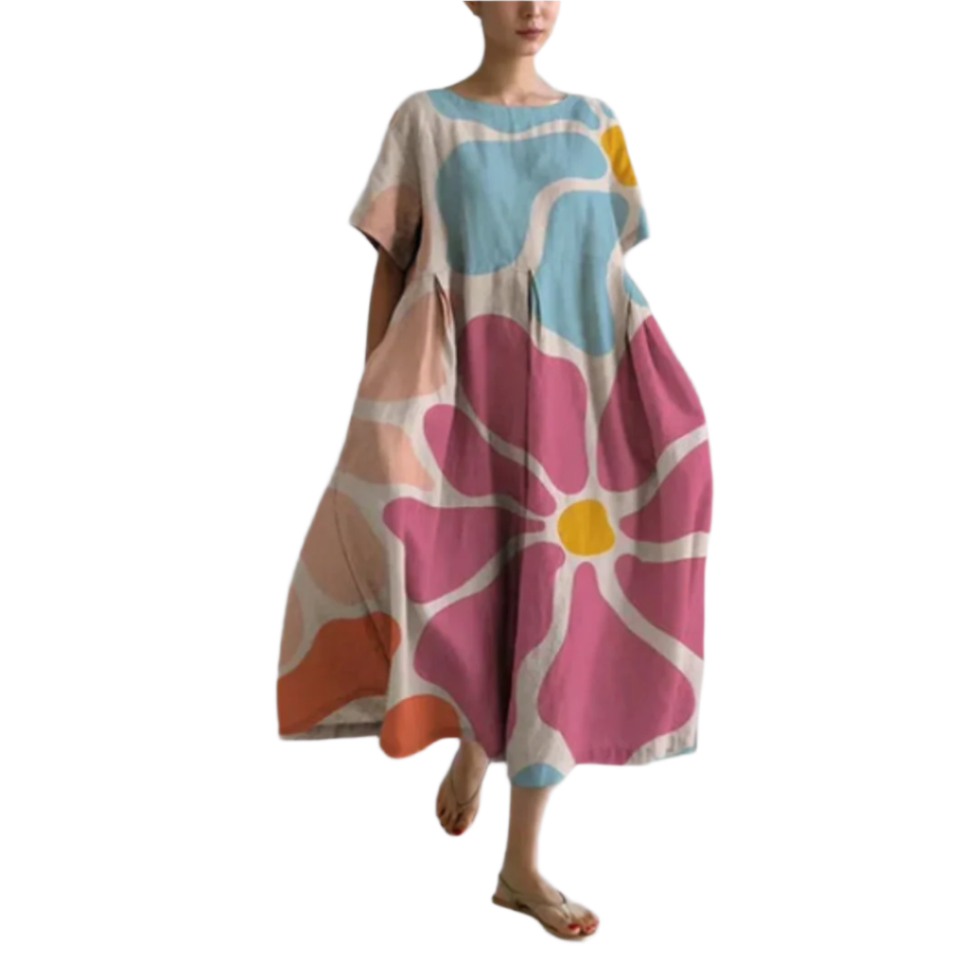 Robe à Fleurs Femme Style Décontracté Coton 0