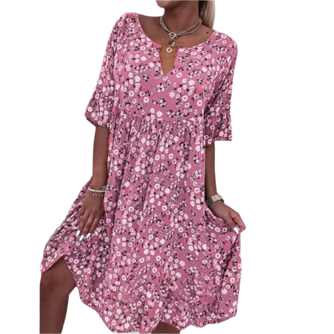 Robe d'Été Femme Imprimé Floral Aérien 0