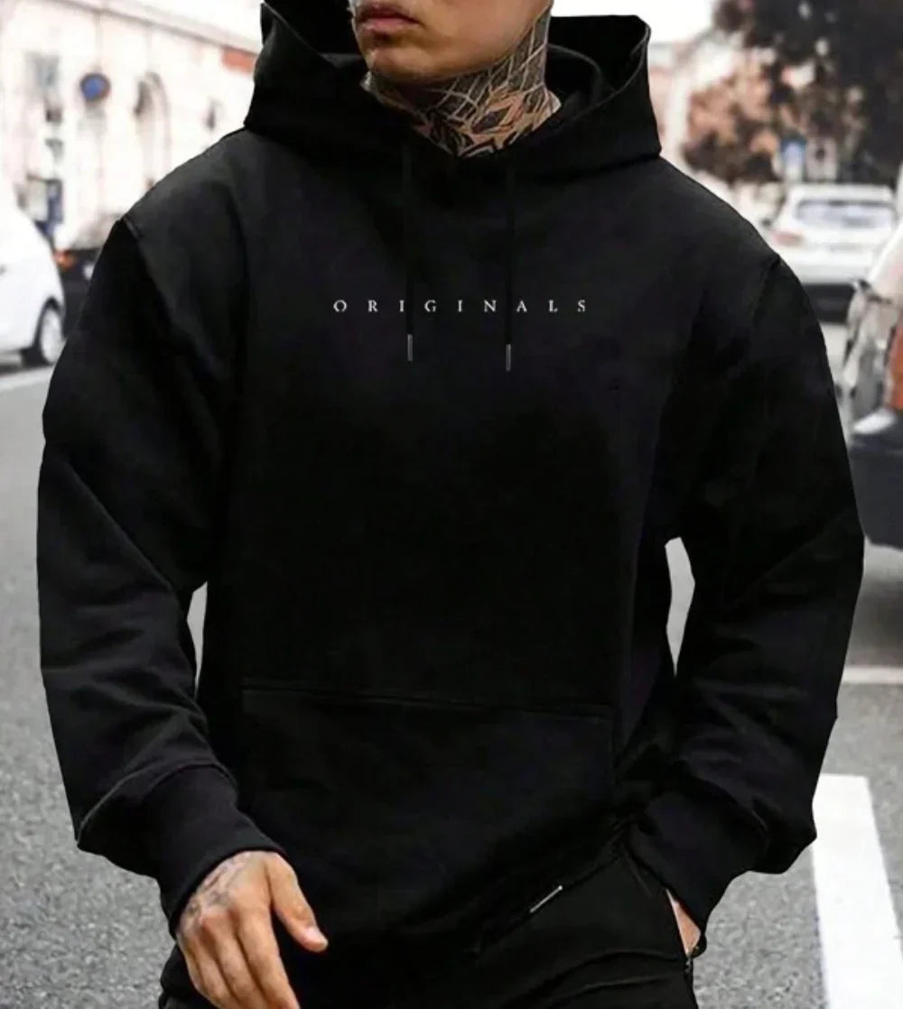 Hoodies Mænd Casual Komfort Blød Bomuld-1