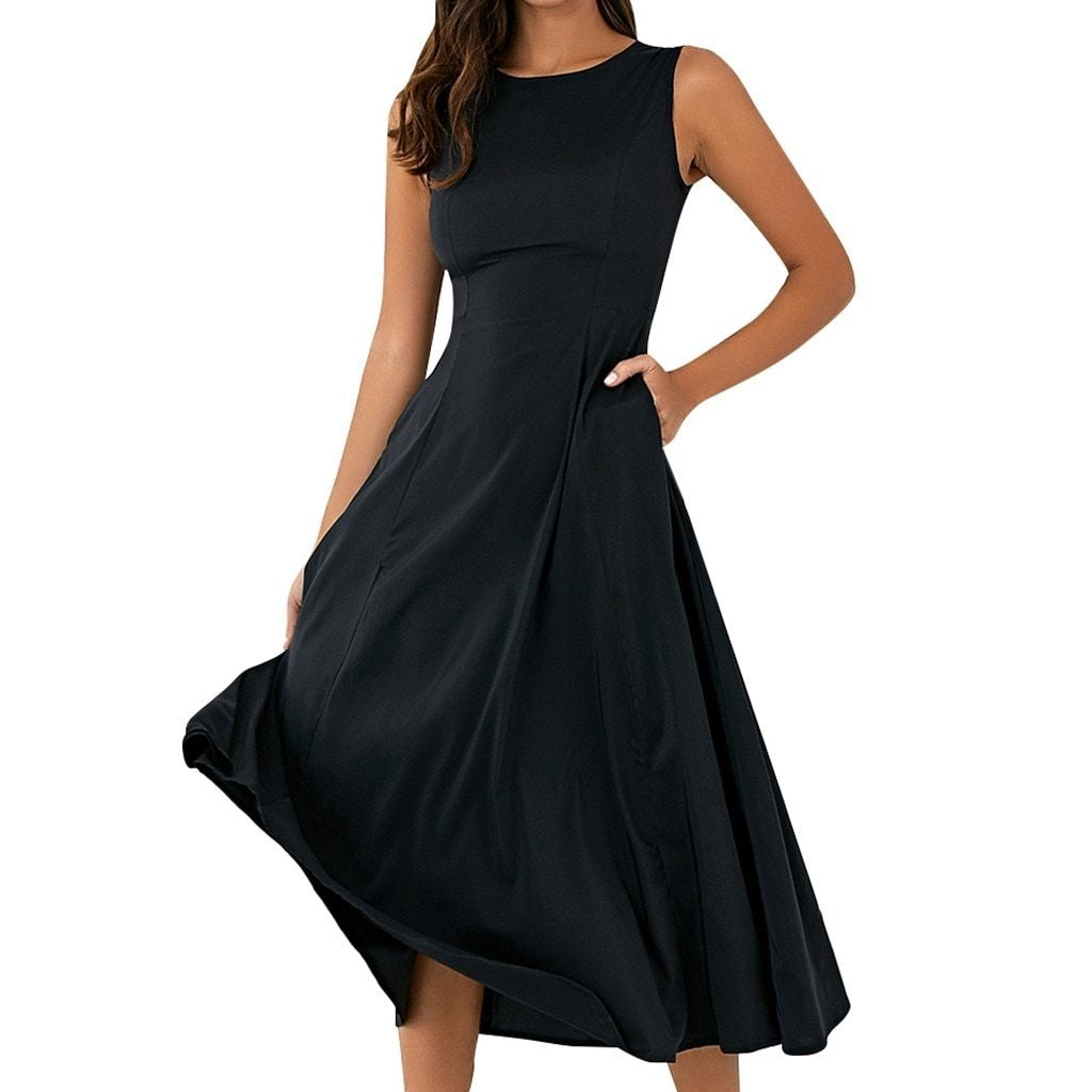 Rochie Bandaj Neagră Fără Mâneci