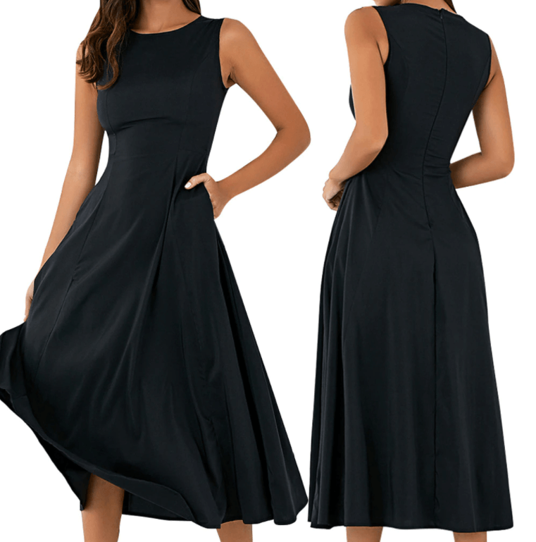 Rochie Bandaj Neagră Fără Mâneci