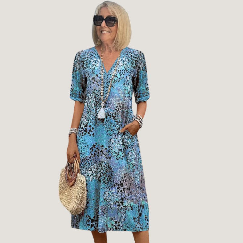 Rochie de vară boemă pentru femei, design casual ușor 1