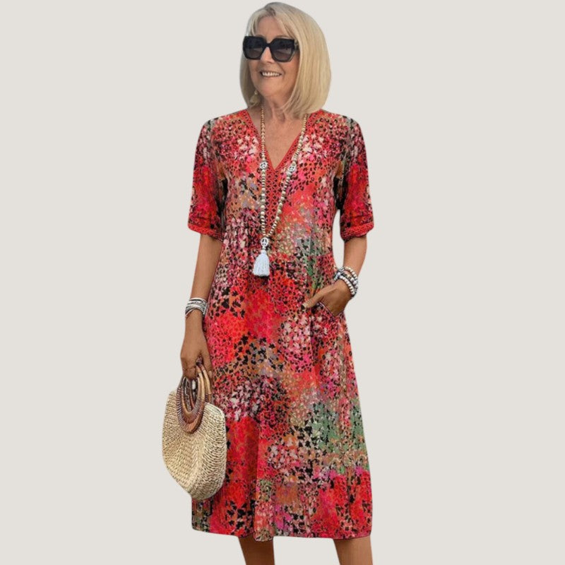Rochie de vară boemă pentru femei, design casual ușor 3