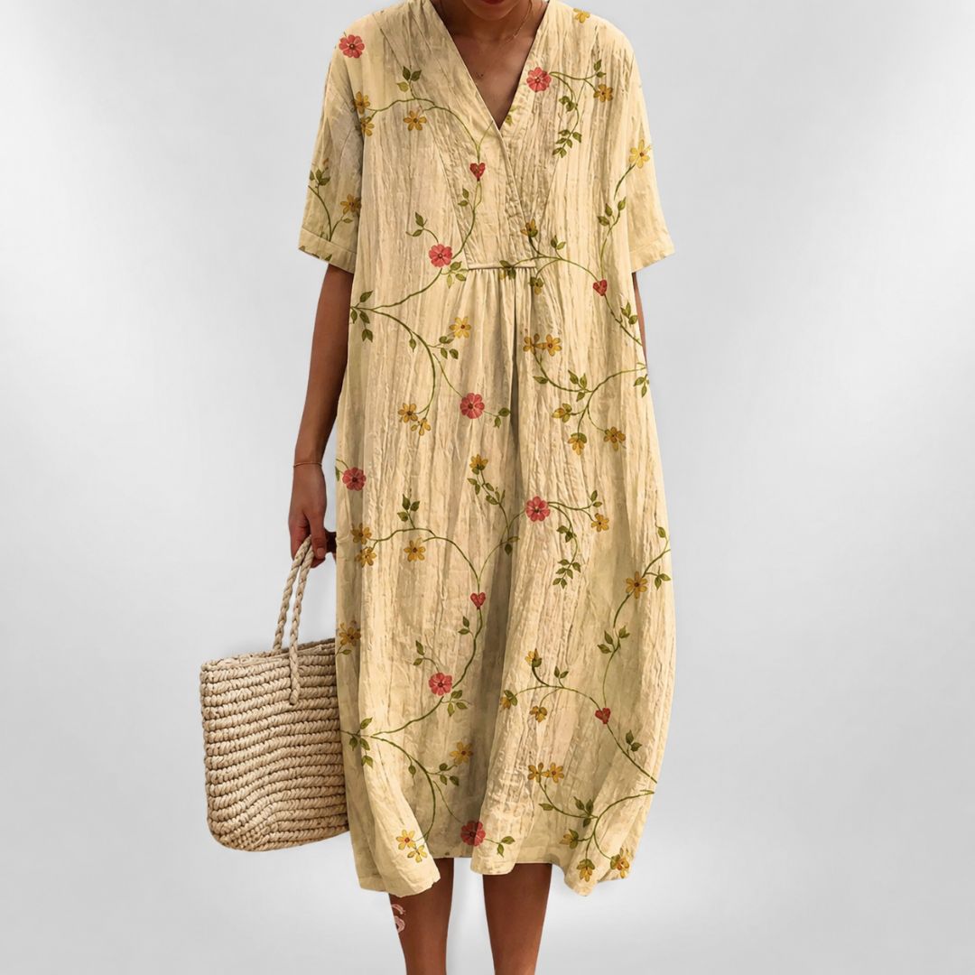 Rochie de vară cu imprimeu floral lejer pentru femei 10
