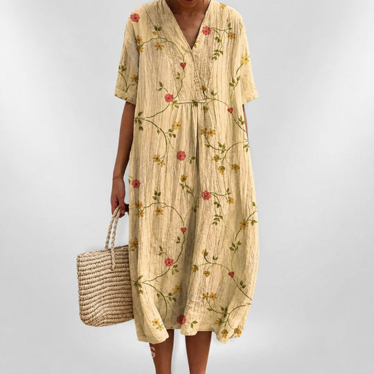 Rochie de vară cu imprimeu floral lejer pentru femei 10