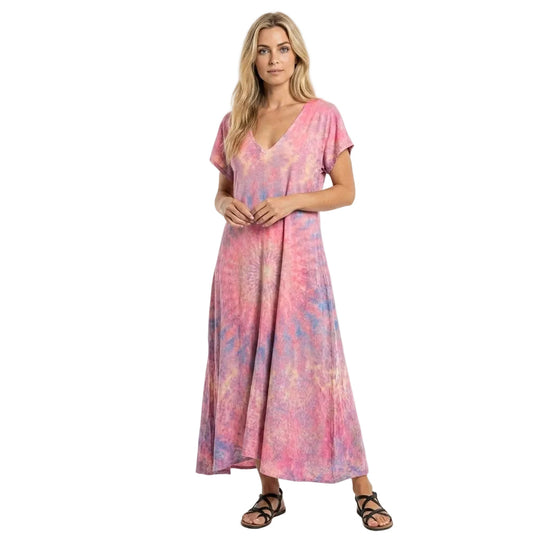Rochie de vară pentru femei, cu decolteu în V, design fluid 0