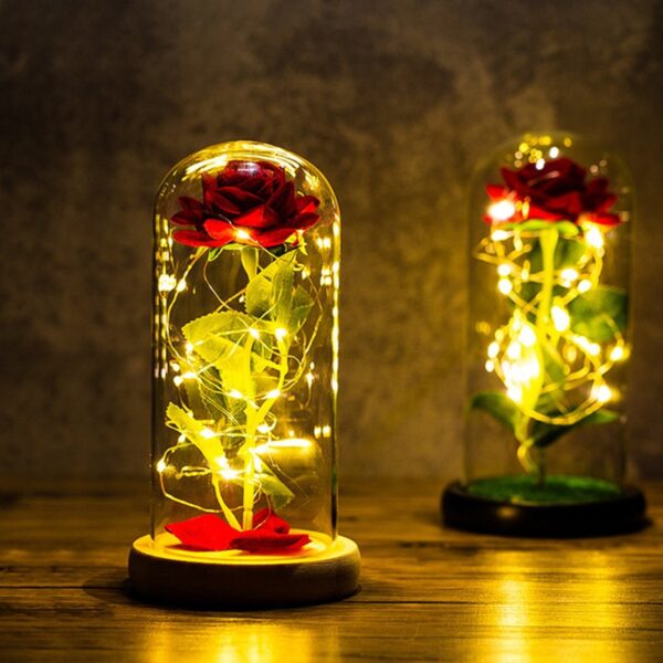 Roză perpetuă cu LED-uri 3