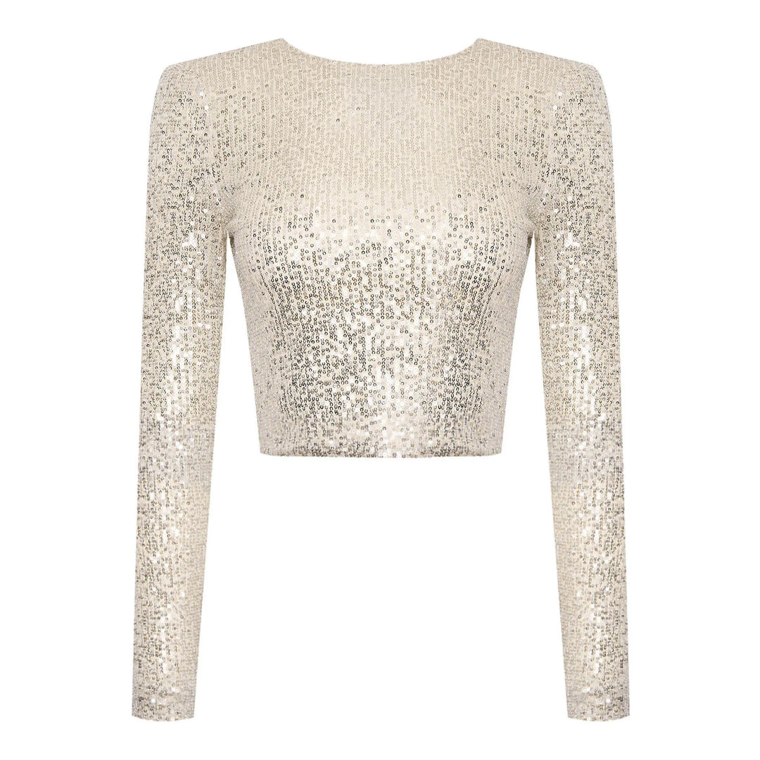Dames Top Pailletten Ademend Polyester Voor Feestelijke Gelegenheden 1