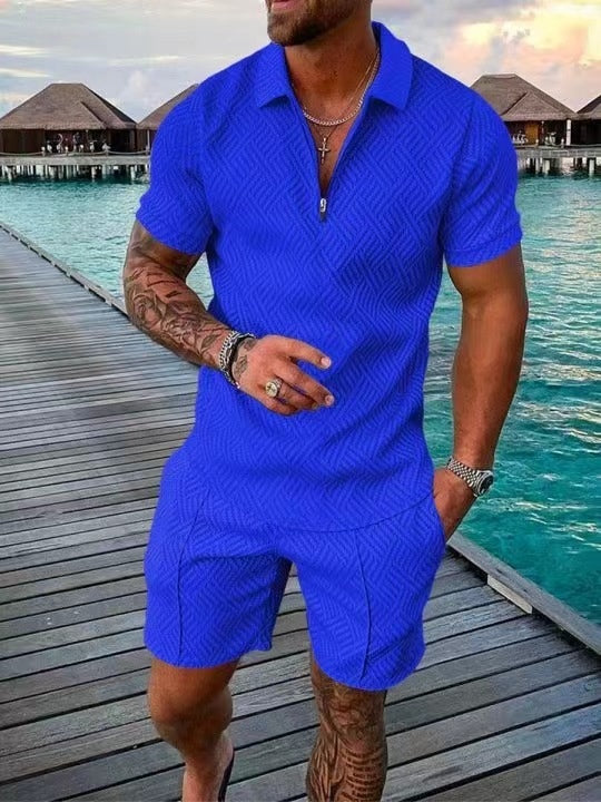 Variant image for Herre Sæt T-shirt og Shorts Casual 100% Bomuld Komfortabel-33