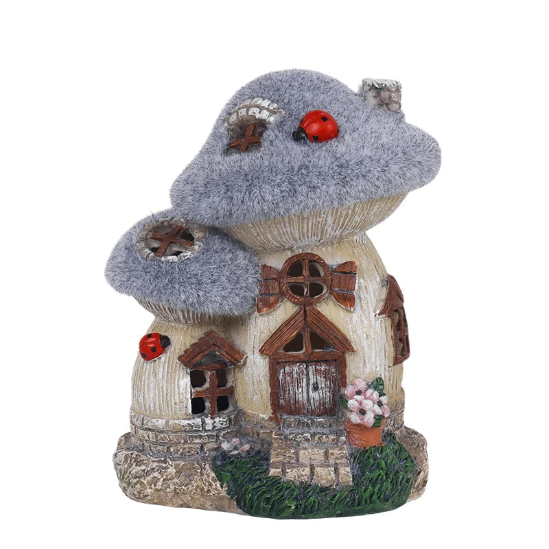 Sculptură de Grădină cu Ciuperci pentru Decorare Solară 7