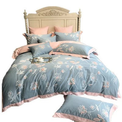 Set Husă Pilotă pentru Femei cu Broderie Botanică și Design Reversibil 5