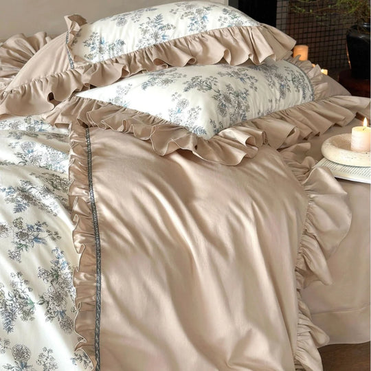 Set Lenjerie de Pat Floral Vintage pentru Femei 4