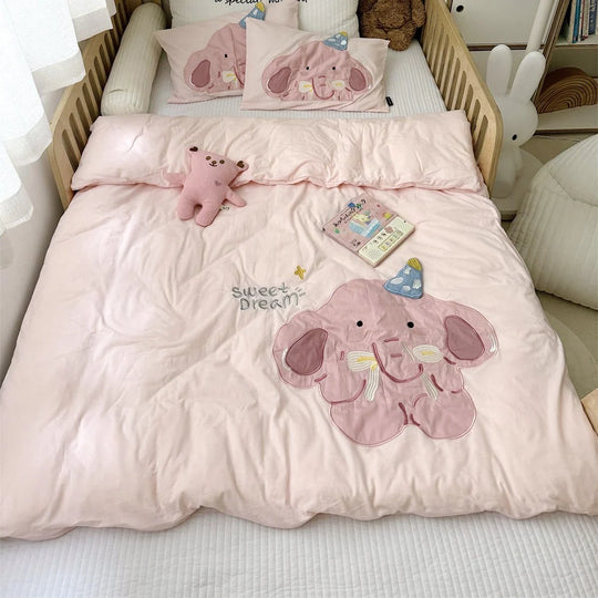 Set Lenjerie de Pat pentru Copii cu Design Brodat cu Leu 6