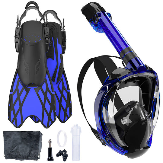 Set Snorkeling pentru Bărbați cu Mască Integrală și Aripioare Flexibile 0