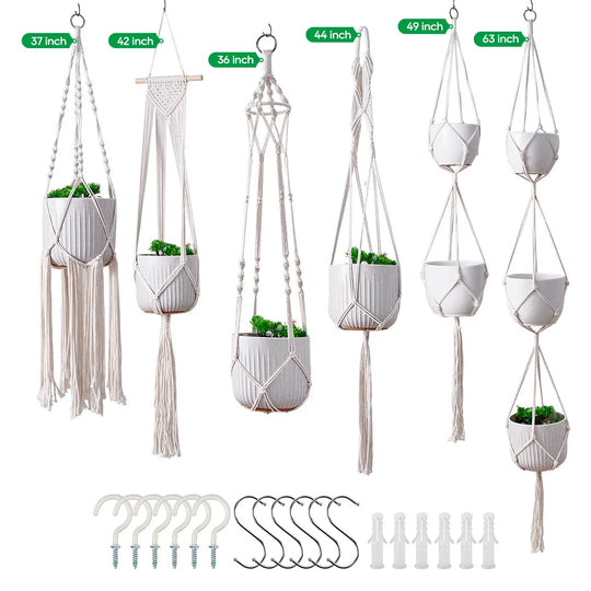 Set cuiere plante Macramé pentru decor interior 1