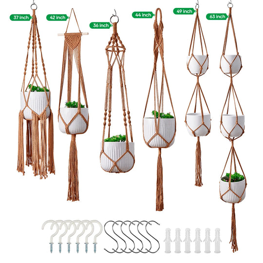 Set cuiere plante Macramé pentru decor interior 11