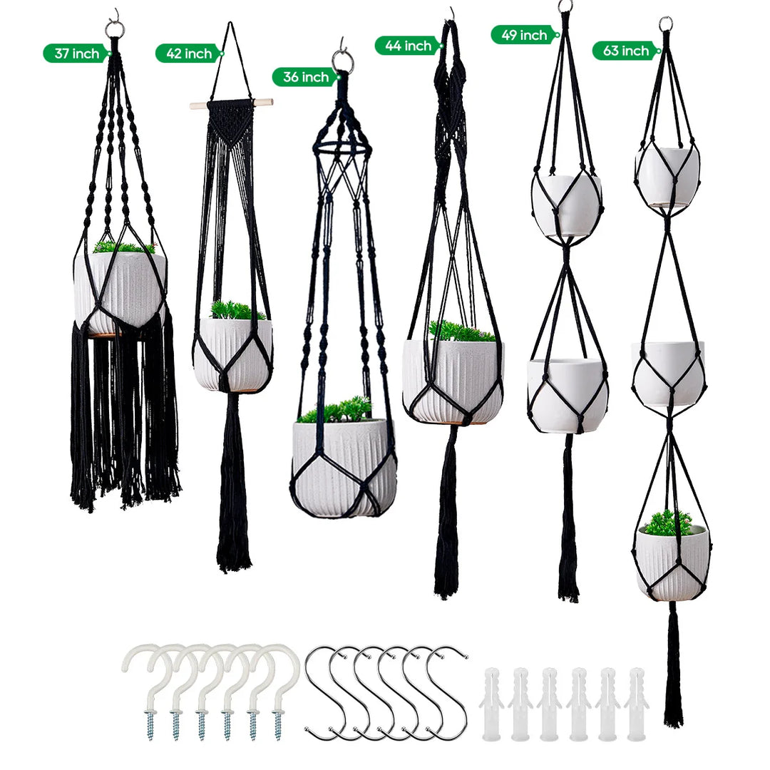 Set cuiere plante Macramé pentru decor interior 2