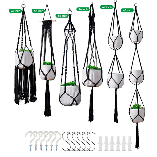 Set cuiere plante Macramé pentru decor interior 2