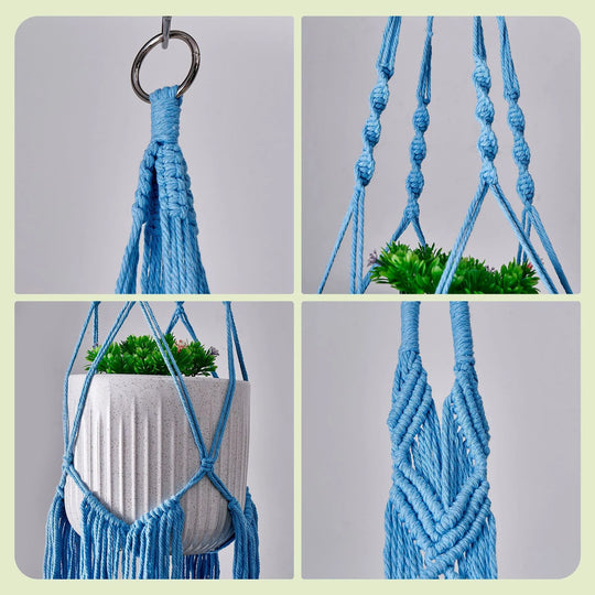 Set cuiere plante Macramé pentru decor interior 4