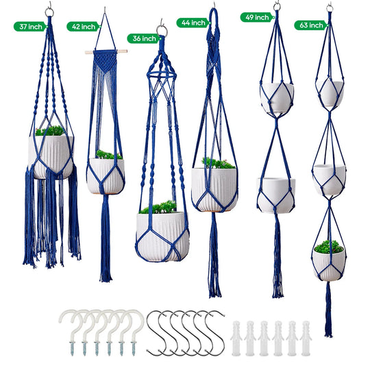 Set cuiere plante Macramé pentru decor interior 7