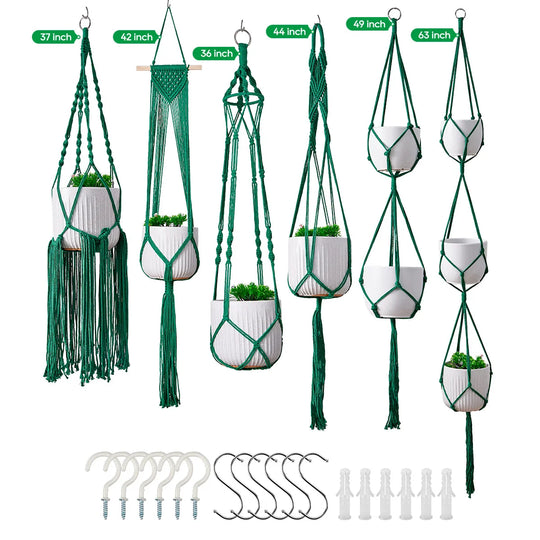Set cuiere plante Macramé pentru decor interior 9
