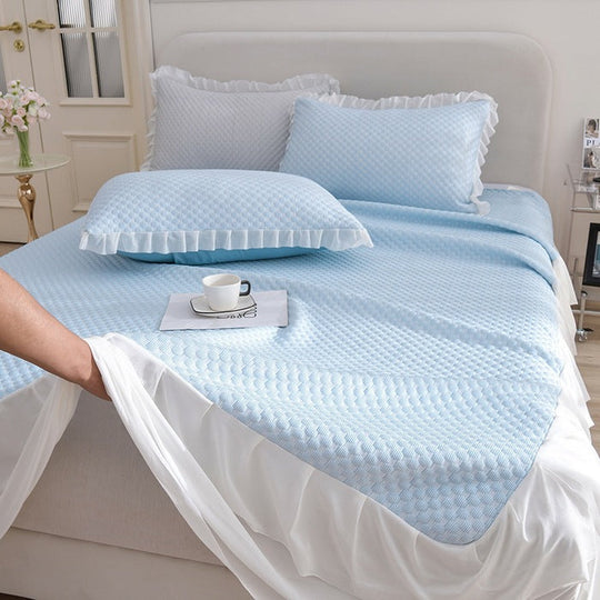 Set cuvertură de pat pentru femei cu tiv decorativ cu volane 10