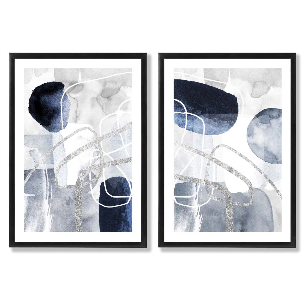 Set de 2 Imprimeuri Artistice Abstracte pentru Decorare 0