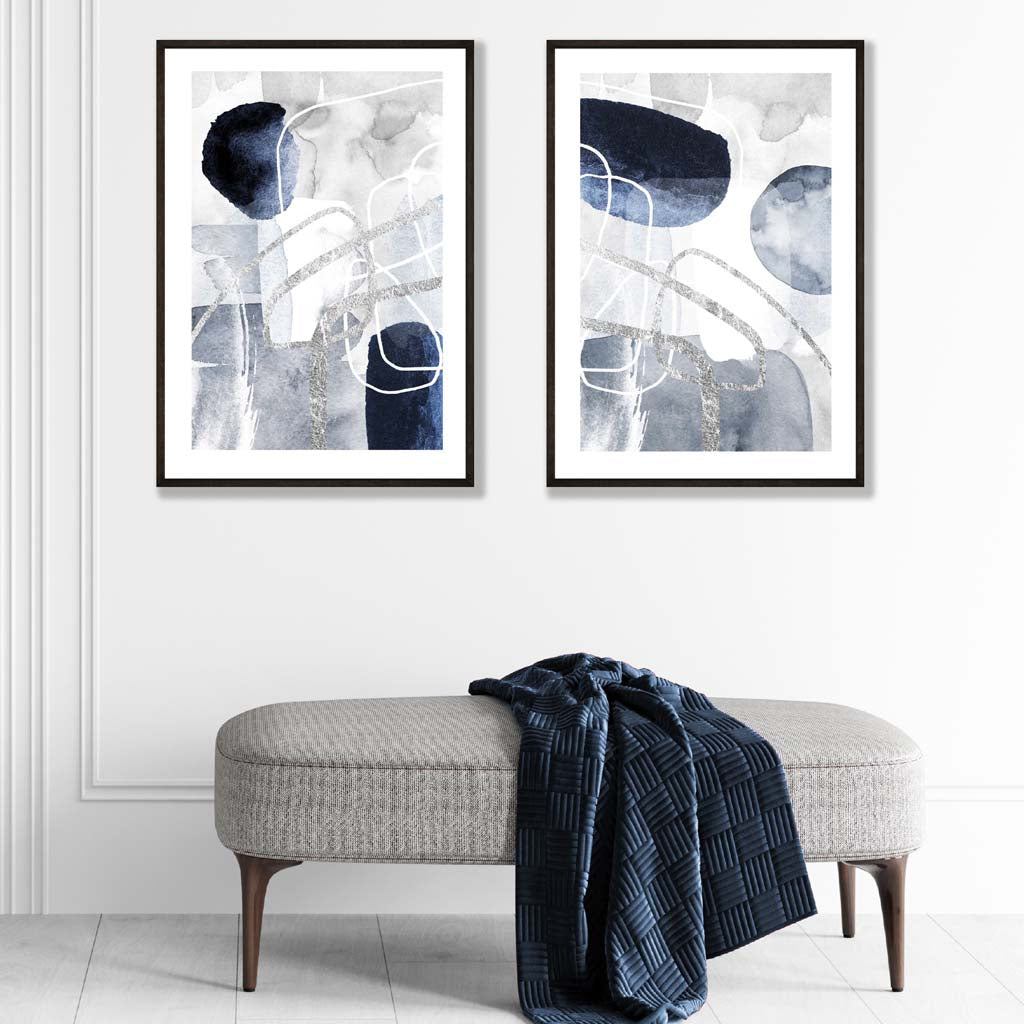 Set de 2 Imprimeuri Artistice Abstracte pentru Decorare 1