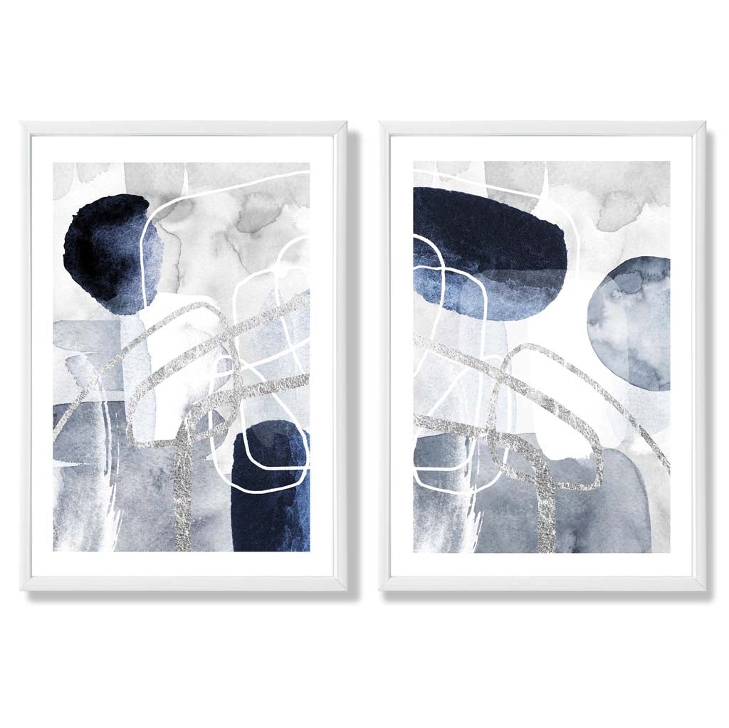 Set de 2 Imprimeuri Artistice Abstracte pentru Decorare 3